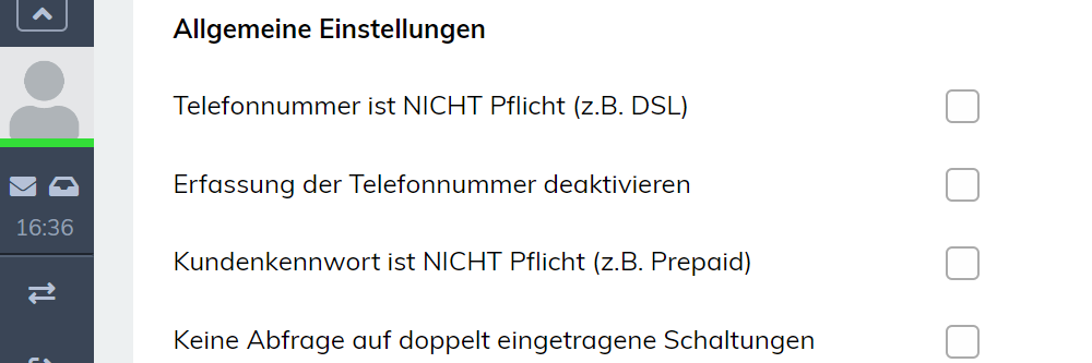 Vorgangsart konfigurieren