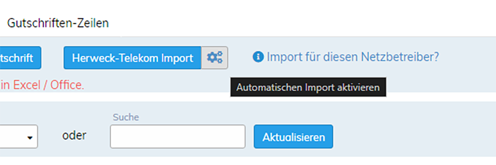 Automatisch Gutschriftendateien der Herweck einlesen